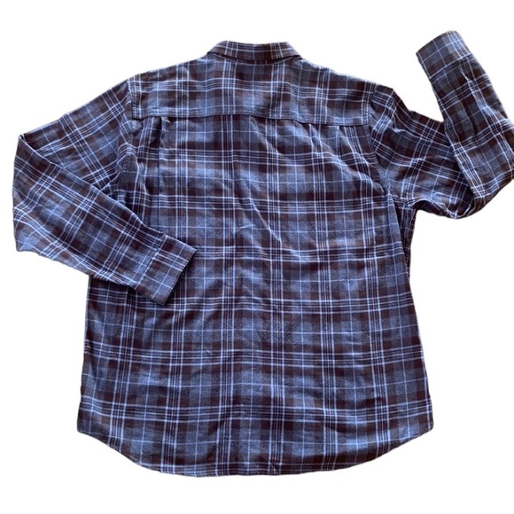 Weatherproof‎ Men's Blue Black Plaid Long Sleeve Button Down Flannel Shirt XXL - Picture 2 of 5
